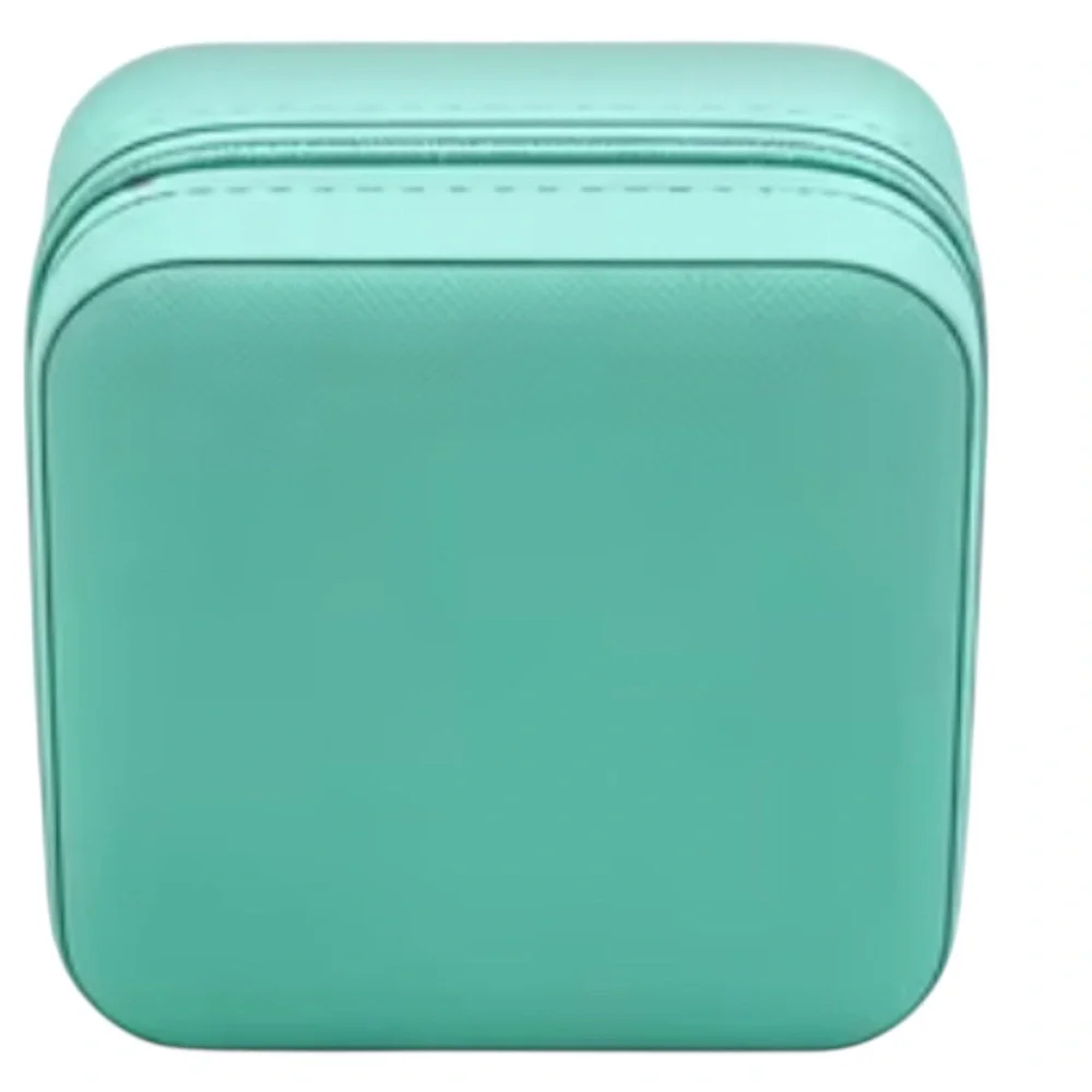 Seafoam Square Jewelry Travel Case. Solves Clutter and tangles. Durable zipper.